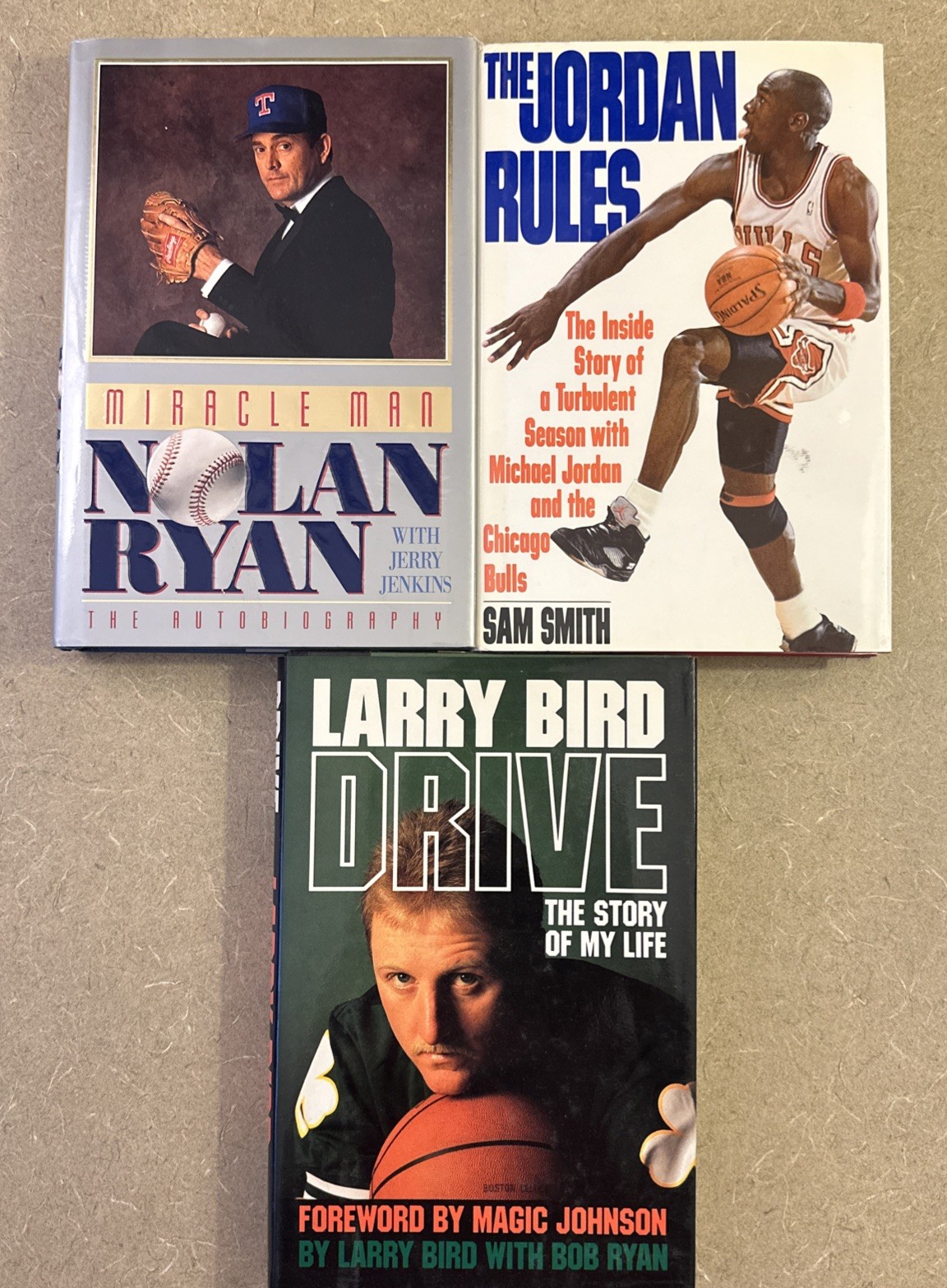 Michael Jordan The Jordan Rules, Miracle Man, Nolan, Ryan, Larry Bird Drive Book