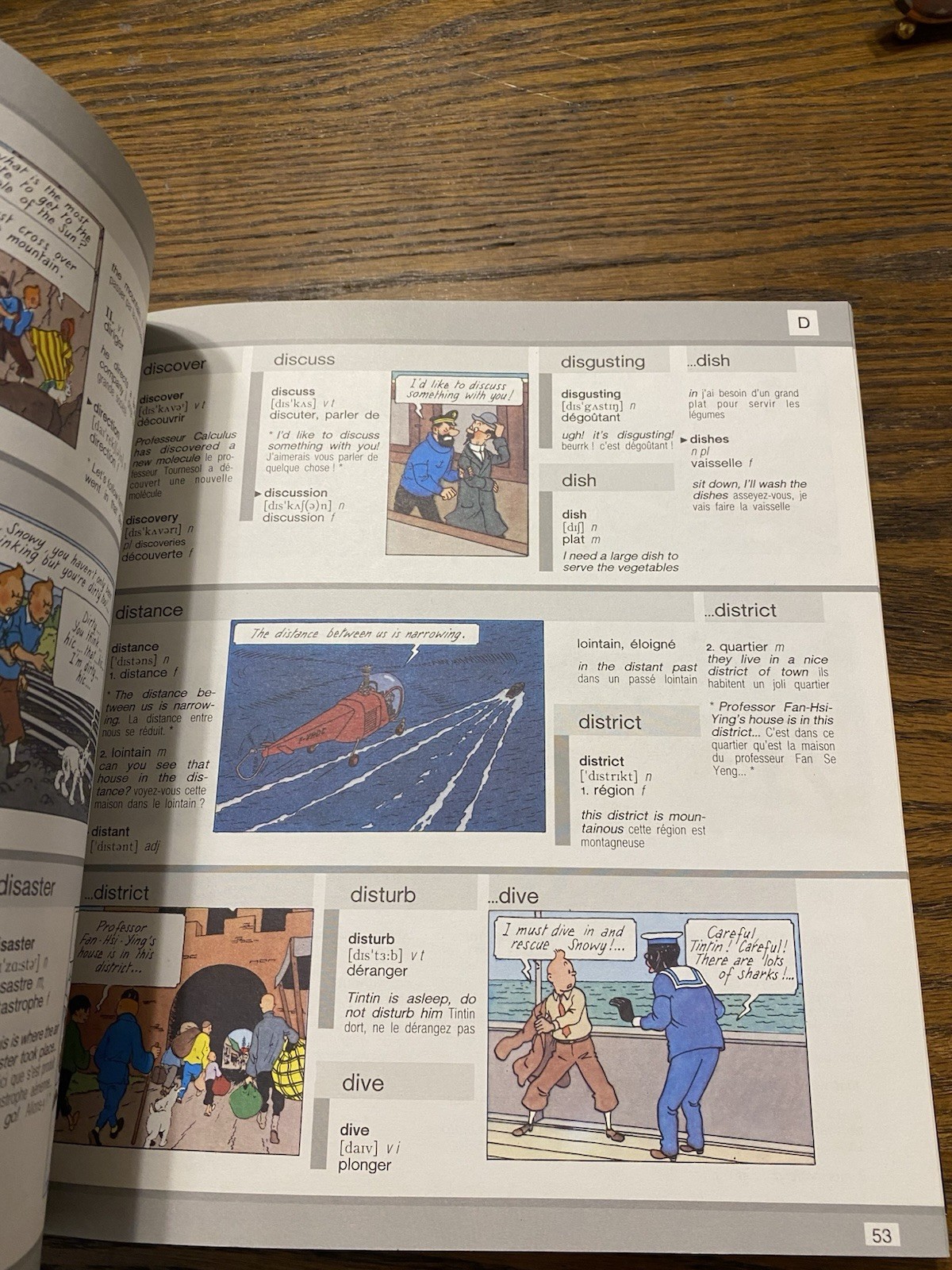 Harrap’s Tintin French Illustrated Dictionary: English-French/French-English Oop