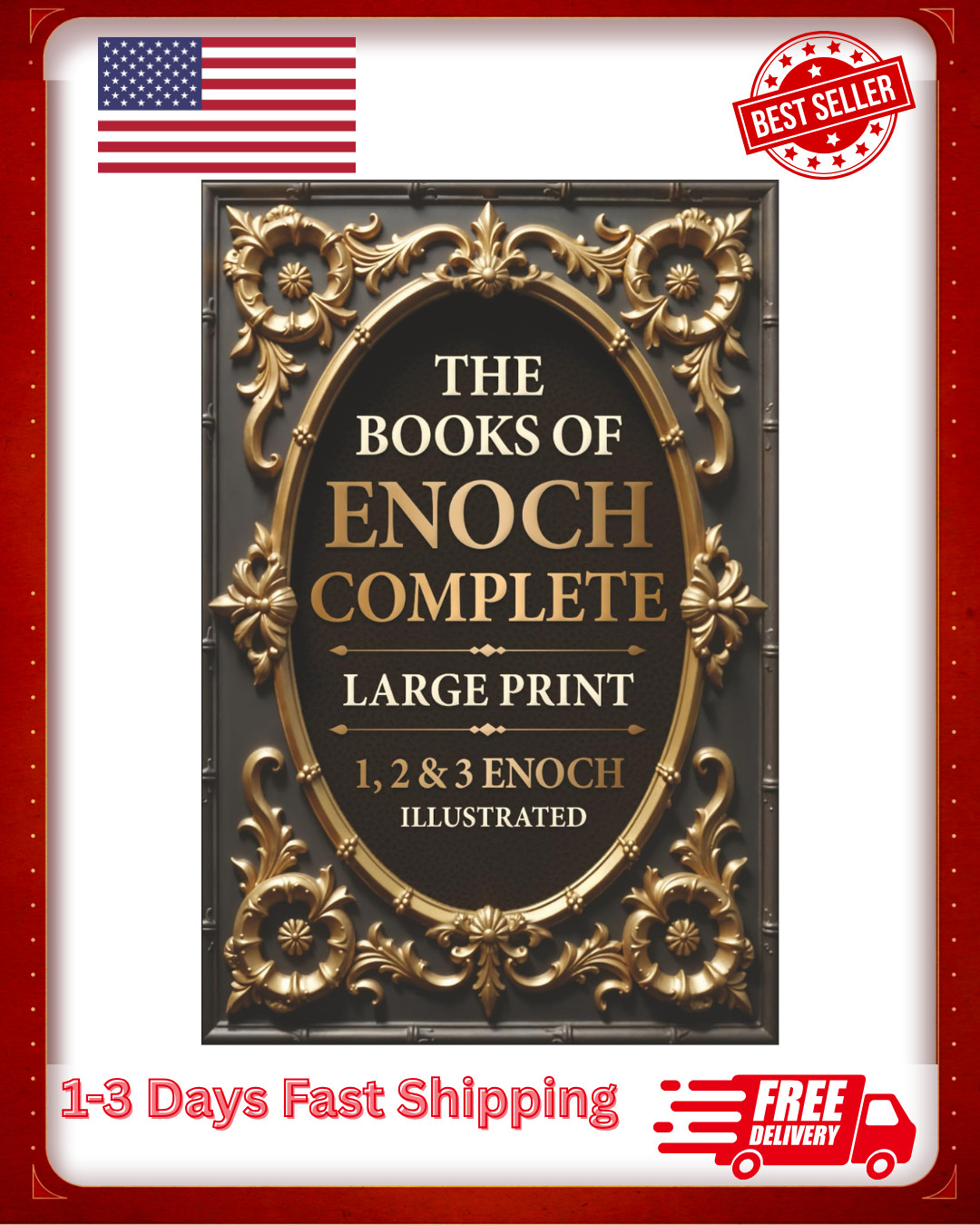 The Books of Enoch Complete LARGE PRINT (Illustrated): 1, 2 & 3 Enoch with Authe