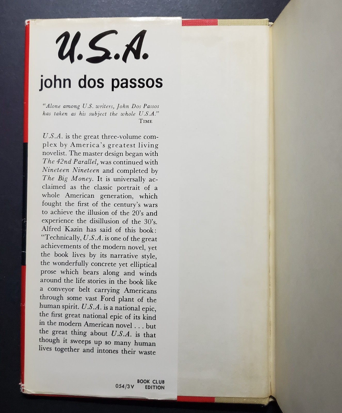Vintage John Dos Passos U.S.A Trilogy (3 Volumes) 1960 Illustrated HC’s w/DJ BCE