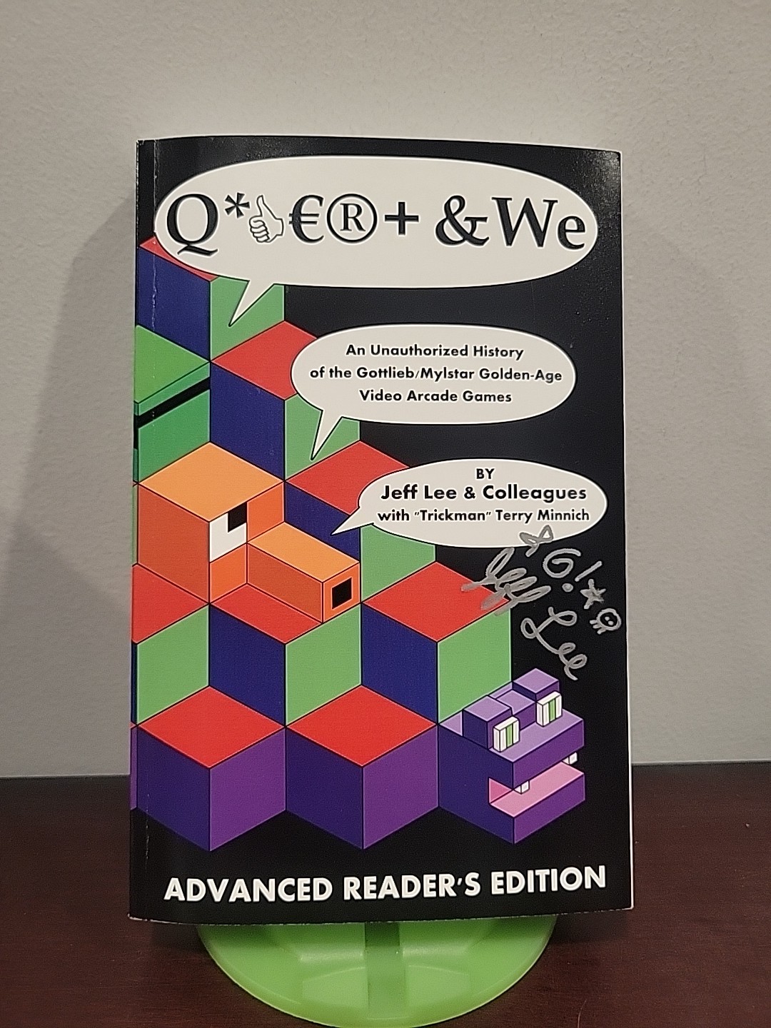 Qbert & Me Book Advanced Readers Edition Autographed By Author Jeff Lee