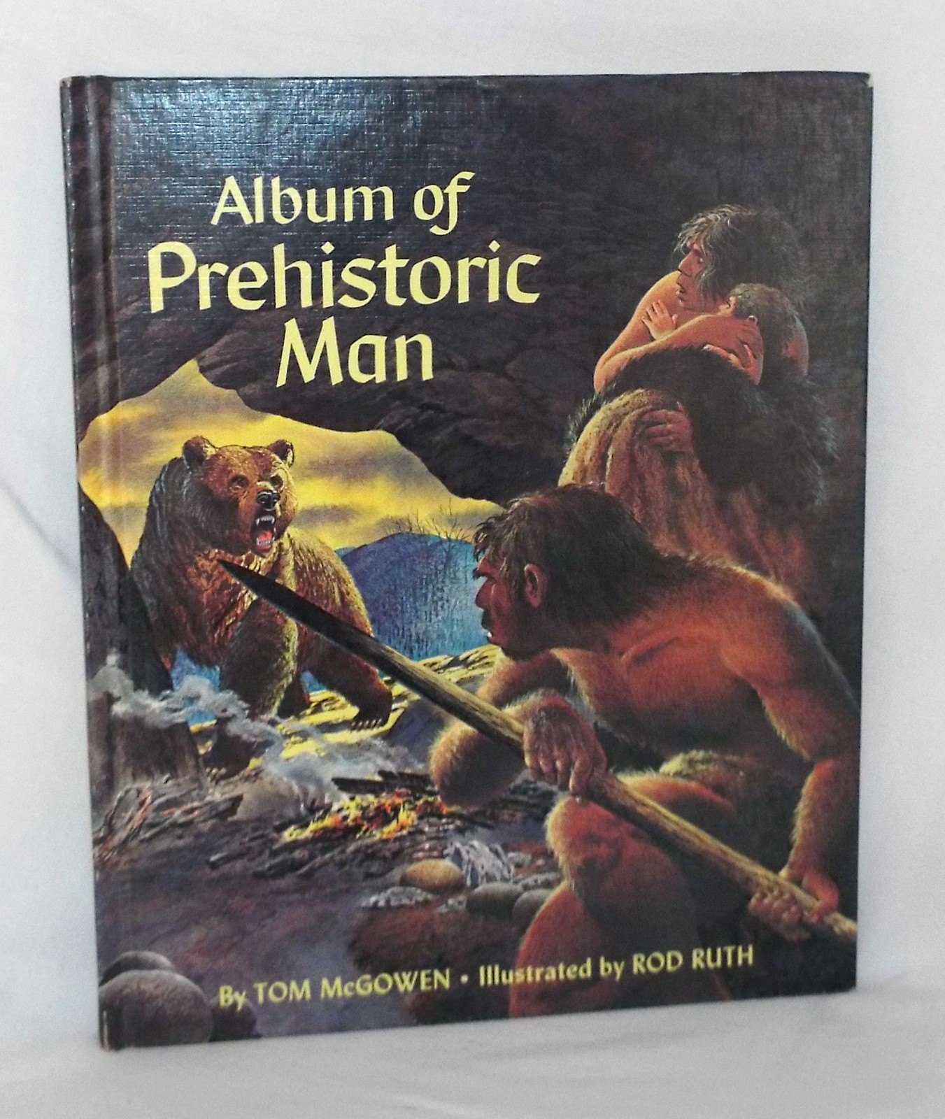 Album of Prehistoric Man Tom McGowen Rod Ruth 1975 Hardcover Vintage 1st Prt