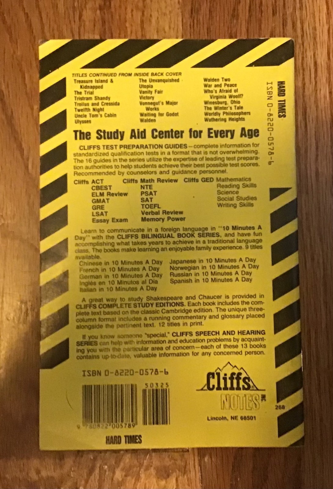 Cliffs Notes Conrad Shakespeare Dickens Dostoevsk Hardy you Pick the Book Titles