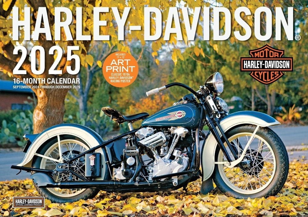 Harley-Davidson 17×12 2025: 16-Month Calendar–September 2024 through December 2