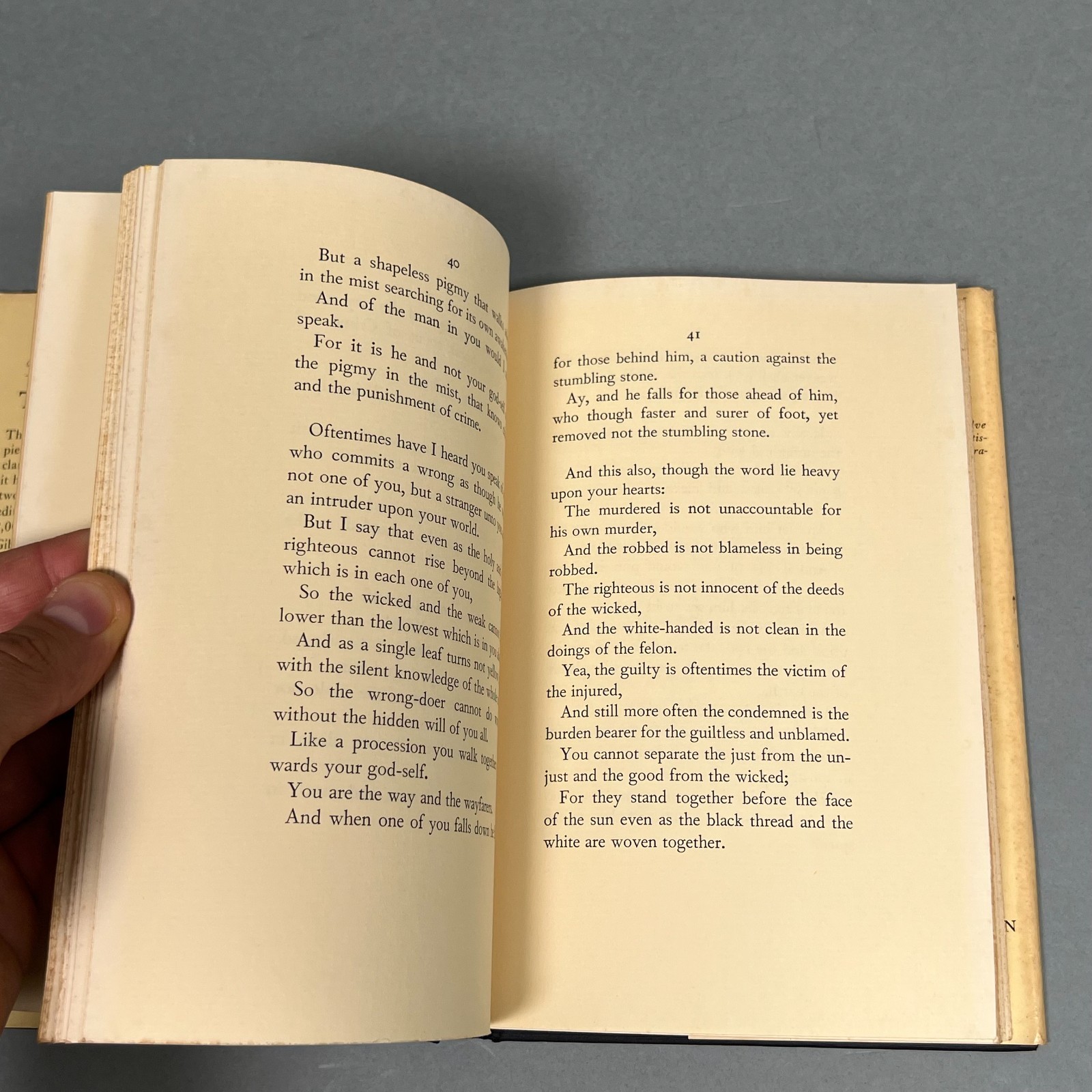 NICE 1965 Ed. The Prophet by Kahlil Gibran – HC Alfred A. Knopf – Vintage Book