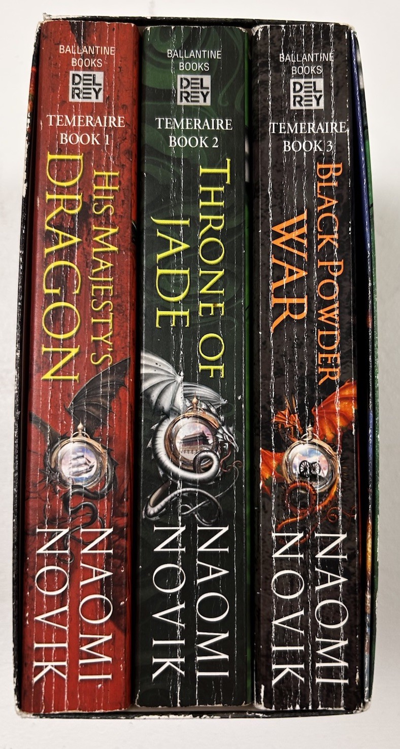 Temeraire Books Naomi Novik Del Rey 1-3 Box Set Paperback Fantasy Dmg Box