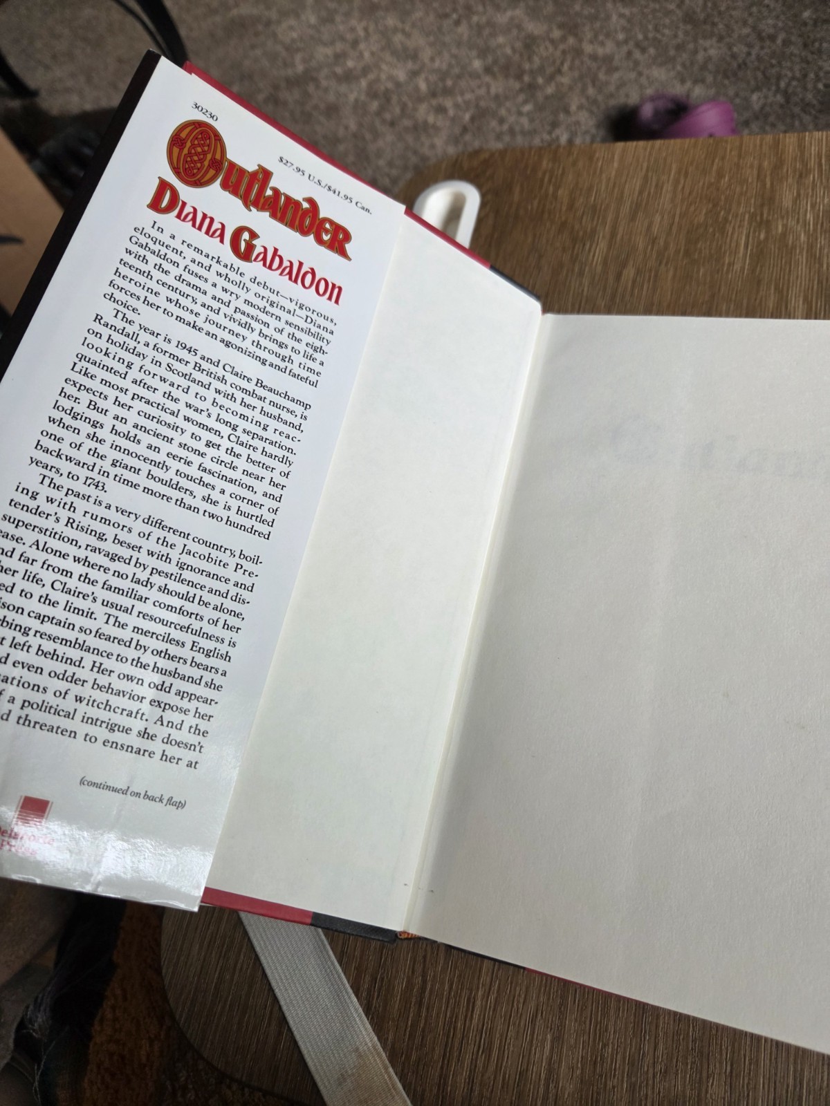 Outlander by Diana Gabaldon (Hardcover 1991)