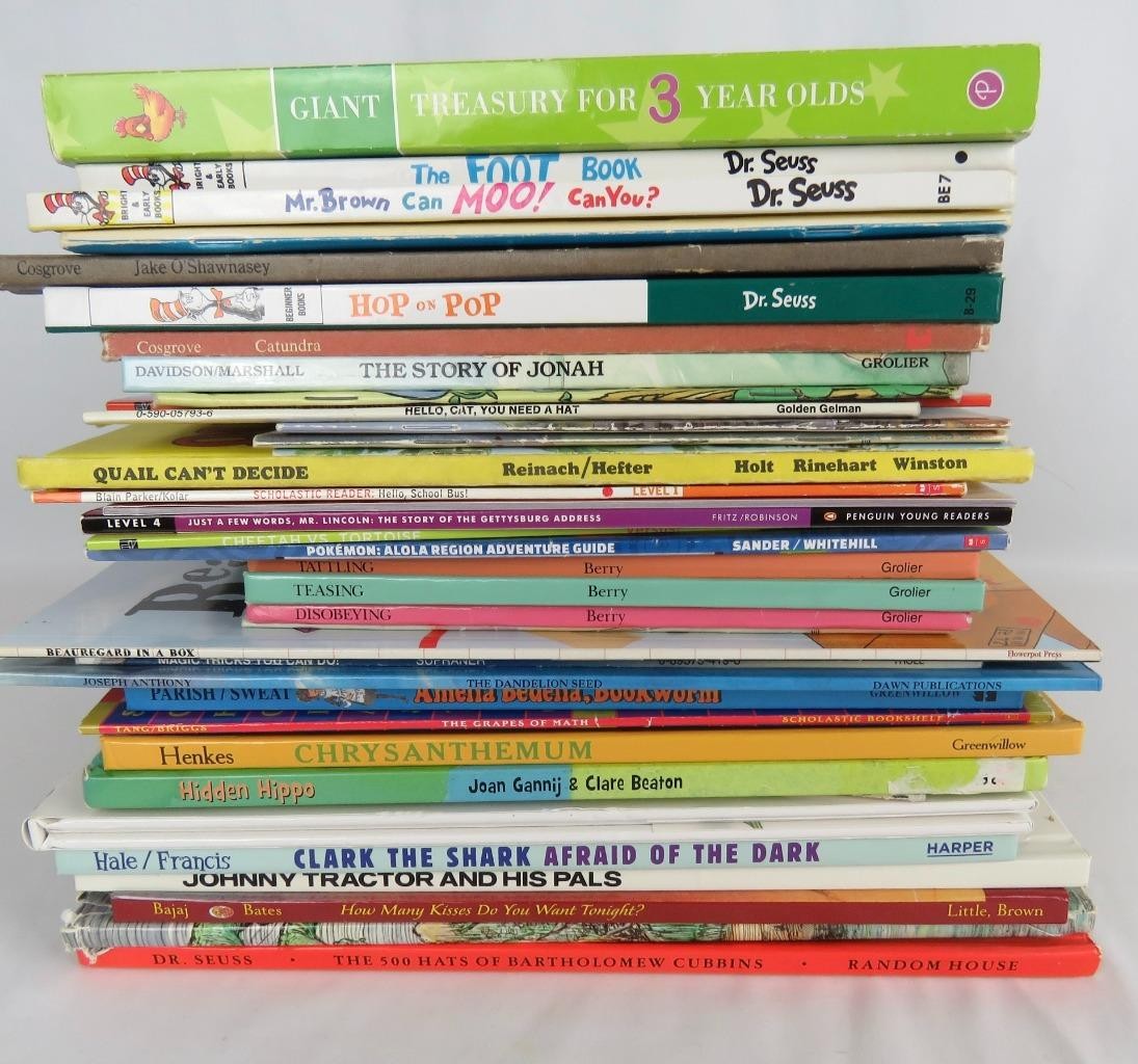 Mix Lot of 40 Story Time Books for Kids Toddlers Daycare Child School SET-1