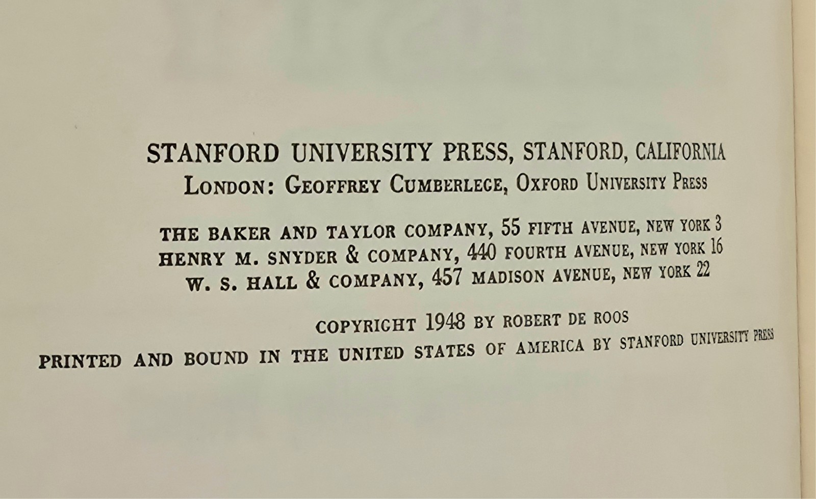 The Thirsty Land: Story of the Central Valley Project De Roos 1948 1st Ed/Print
