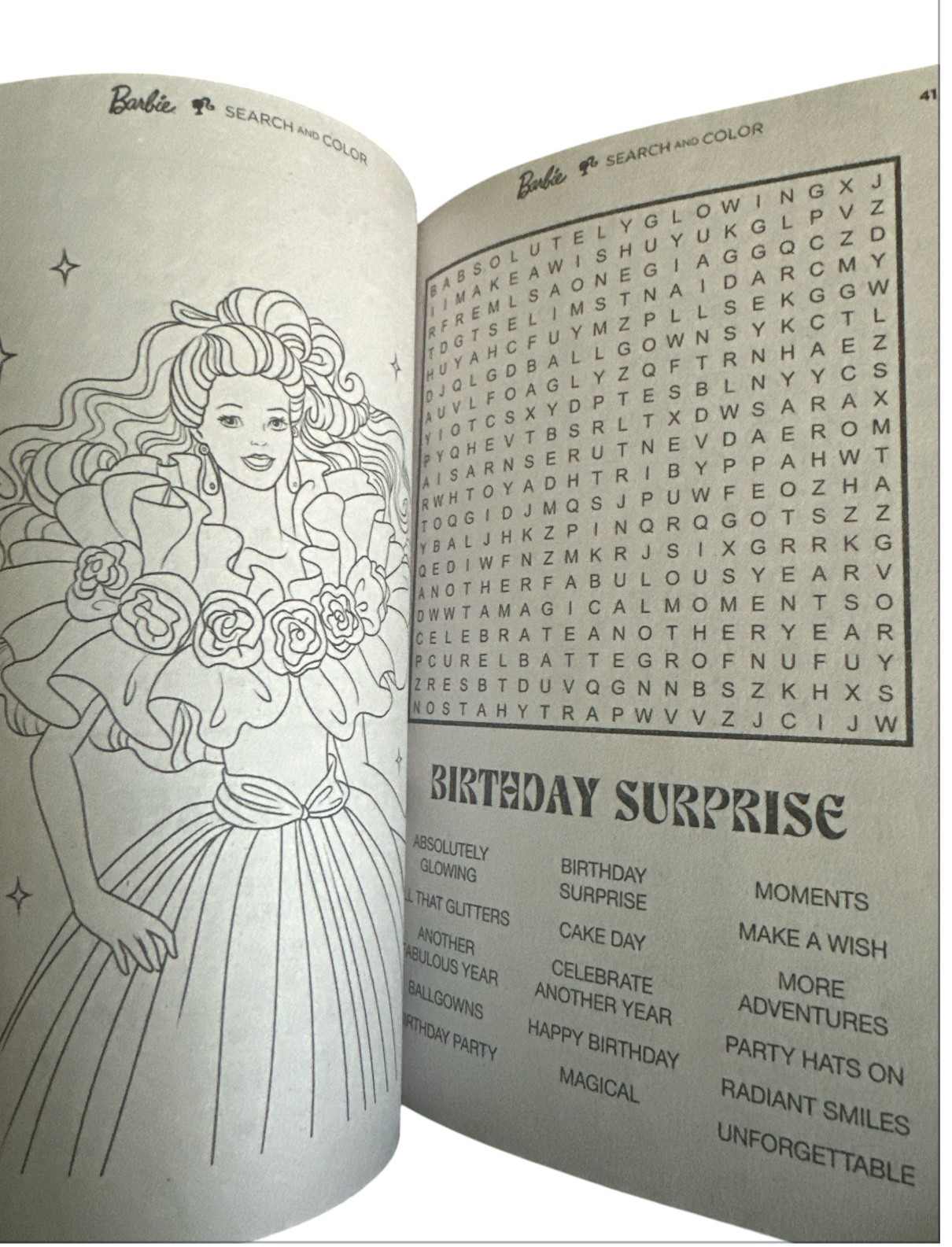 The Barbie Word Search Paperback Book approx. 8 x 10.75 inches 31 Word Search