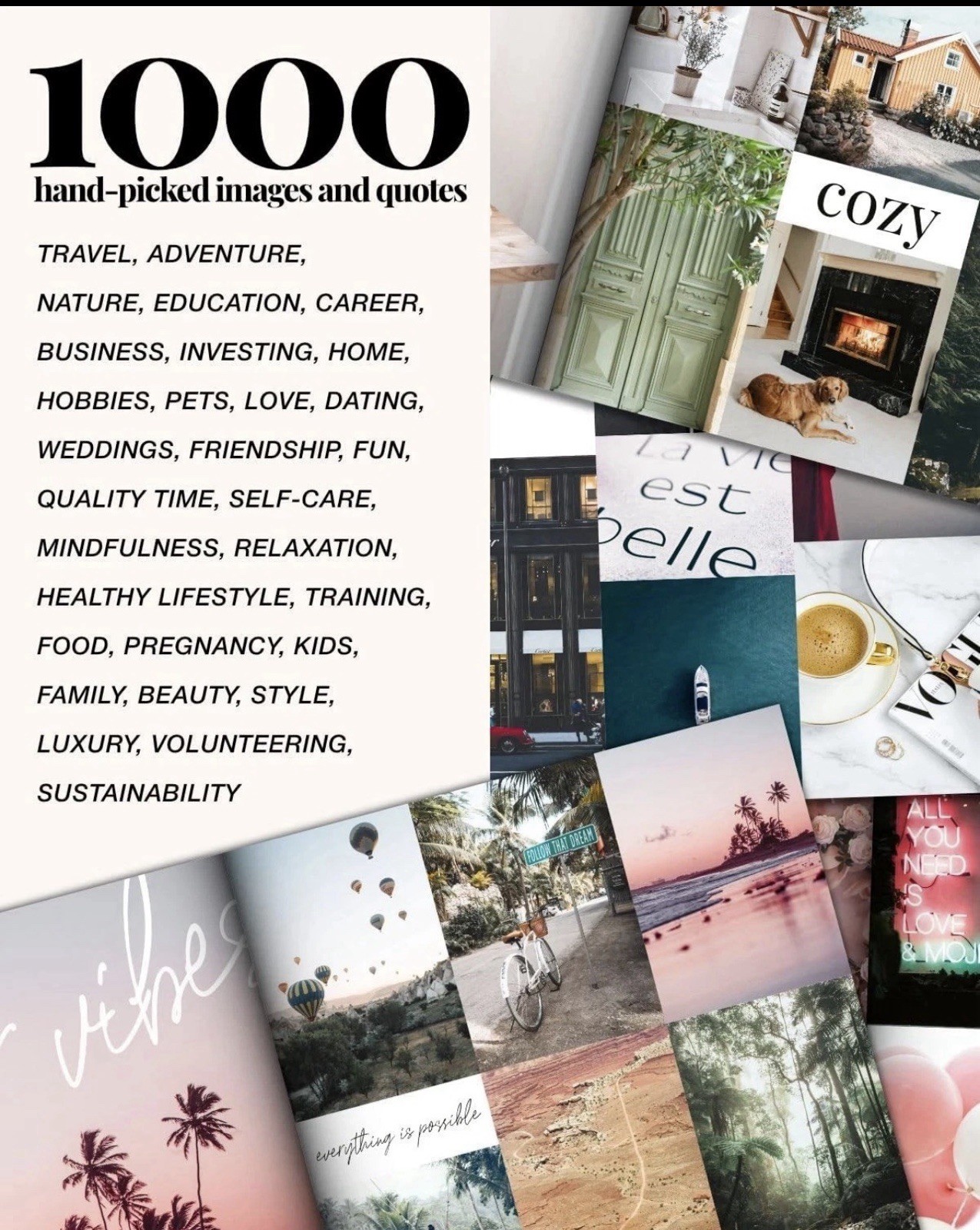Vision Board Book Magazine for Women – 1000+ Diverse Pictures, Quotes NEW SEALED