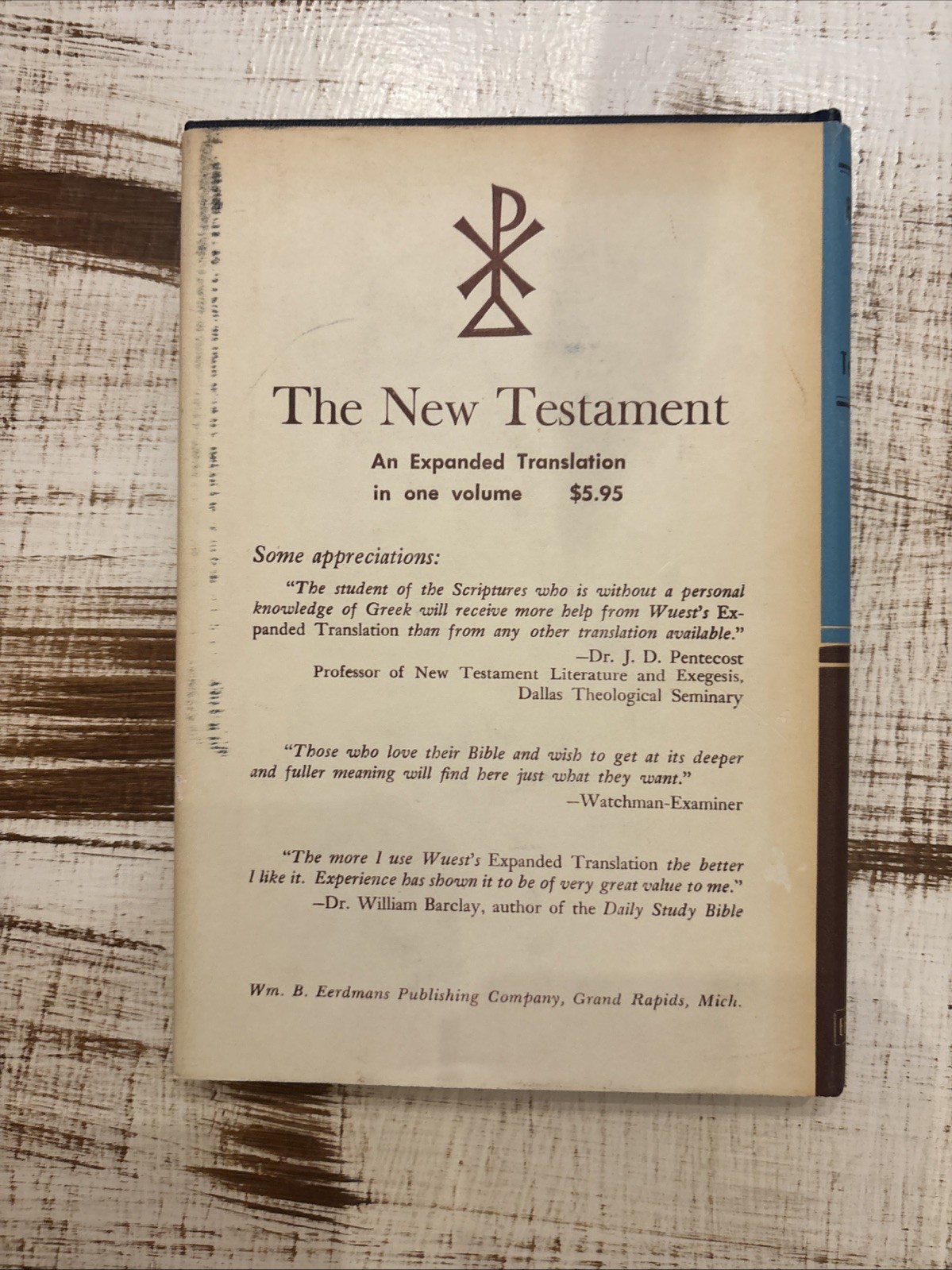 Wuest’s Word Studies: Bypaths in the Greek New Testament for English Readers PB