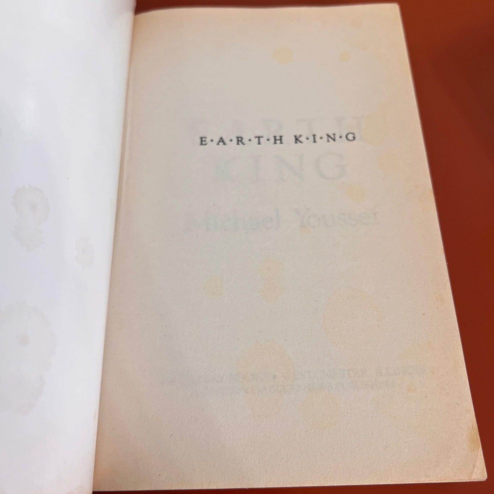 Earth King Michael Youssef 1988 First Printing Crossway Books Christian Fiction