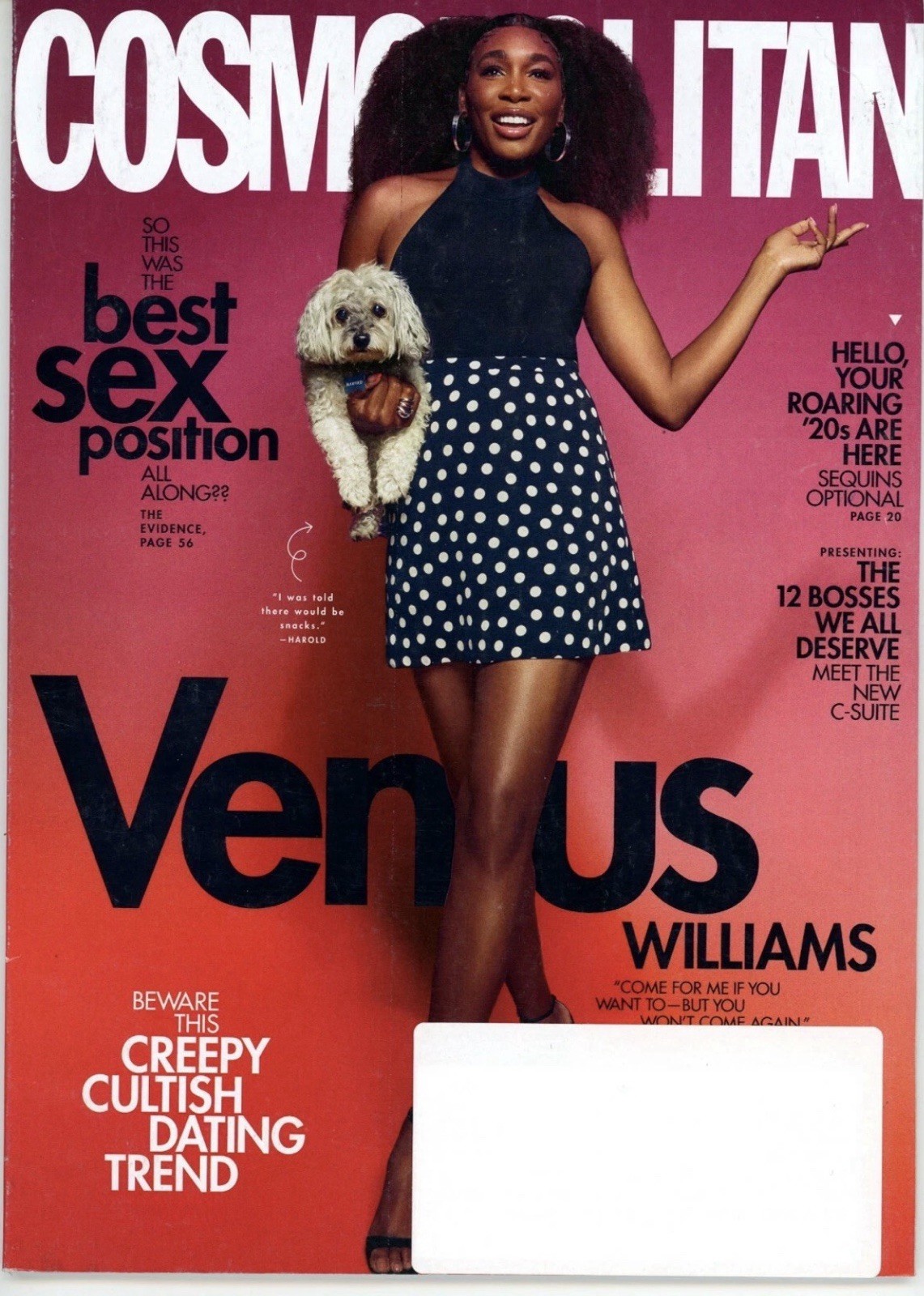 COSMOPOLITAN Magazine October 2021,Venus Williams, Your Roaring 20s Are Here ￼