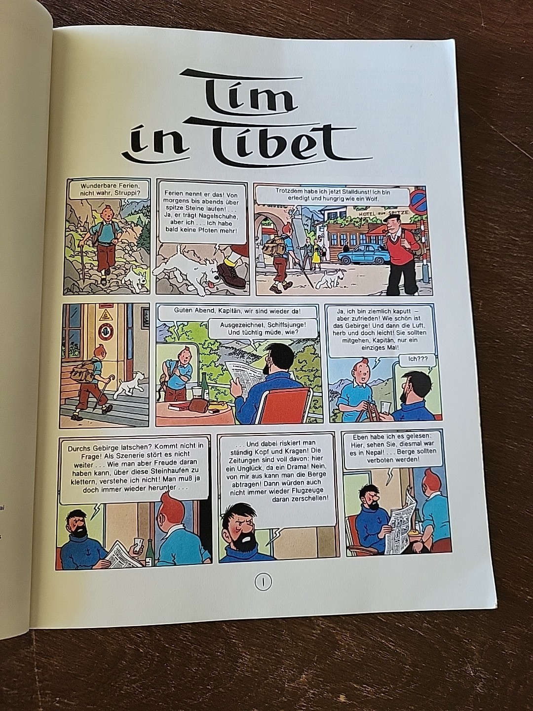 Tim In Tibet, Tin-Tin In German, Herge 1992 SC