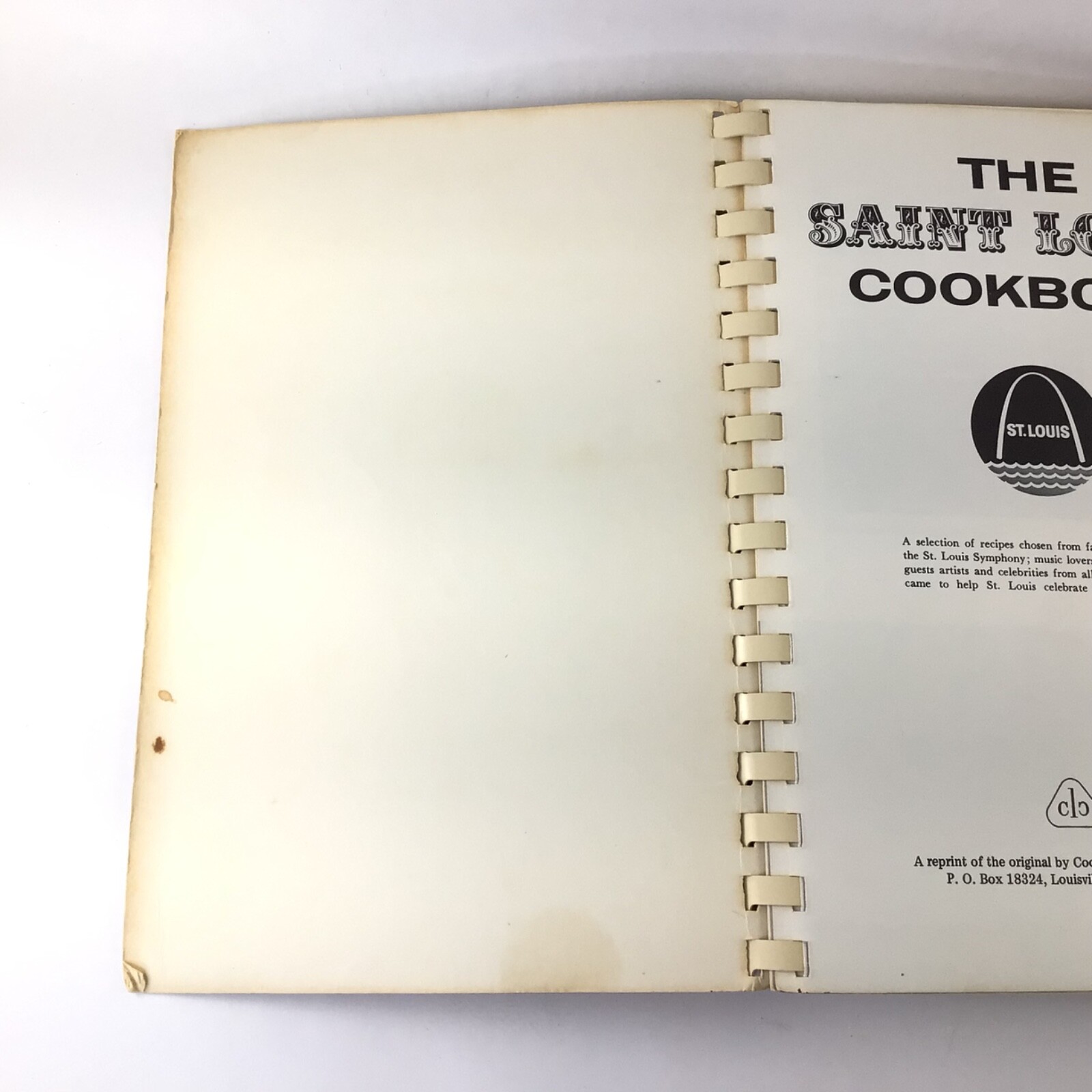 Vtg The Saint Louis Cookbook Bicentennial Issue 1964 Reprint 307 Pages Paperback