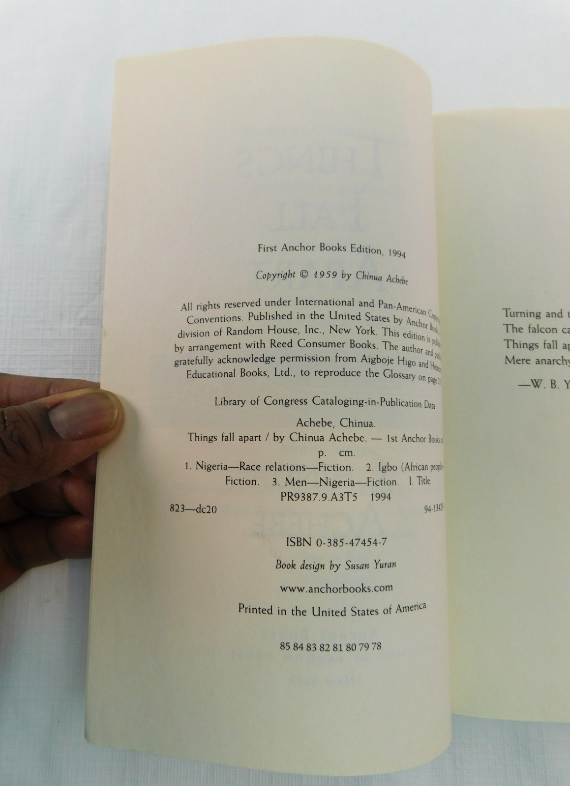 Things Fall Apart by Chinua Achebe, 1994 Paperback