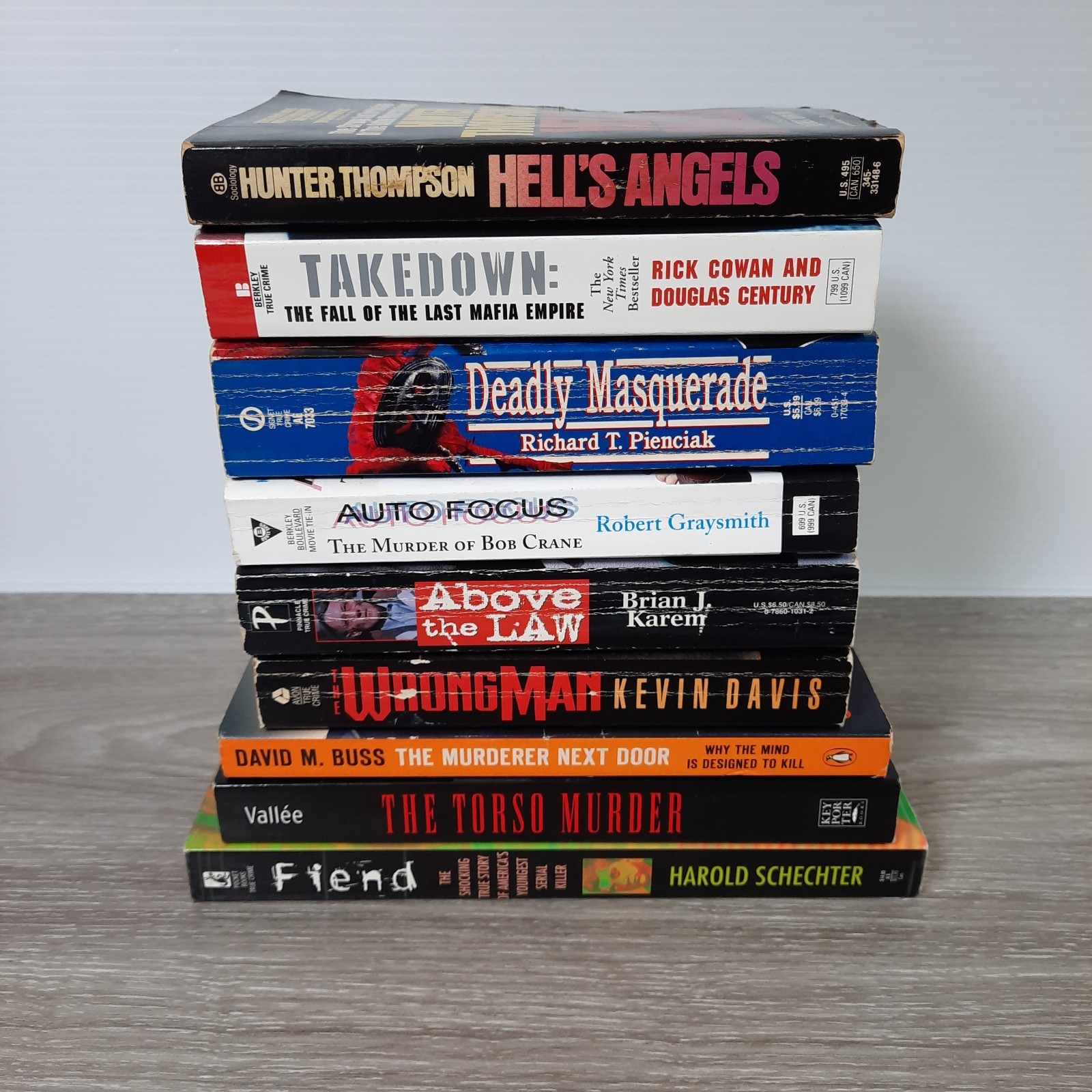 True Crime PB Lot of 9 Murder Serial Killers Hunter S. Thompson Hell’s Angels