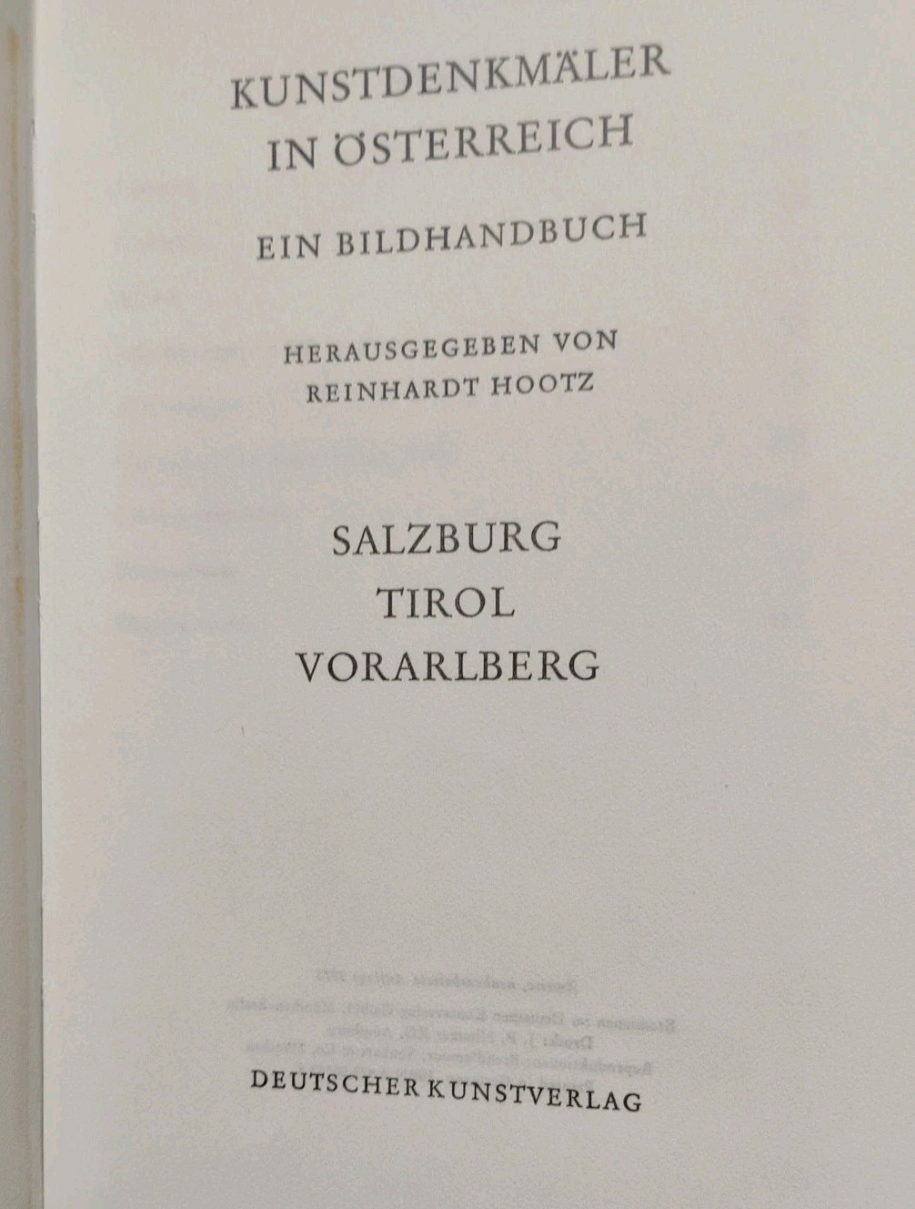 Kunstdenkmaler in Osterreich: Ein Bildhandbuch by Reinhardt Hootz 1975 VTG HC