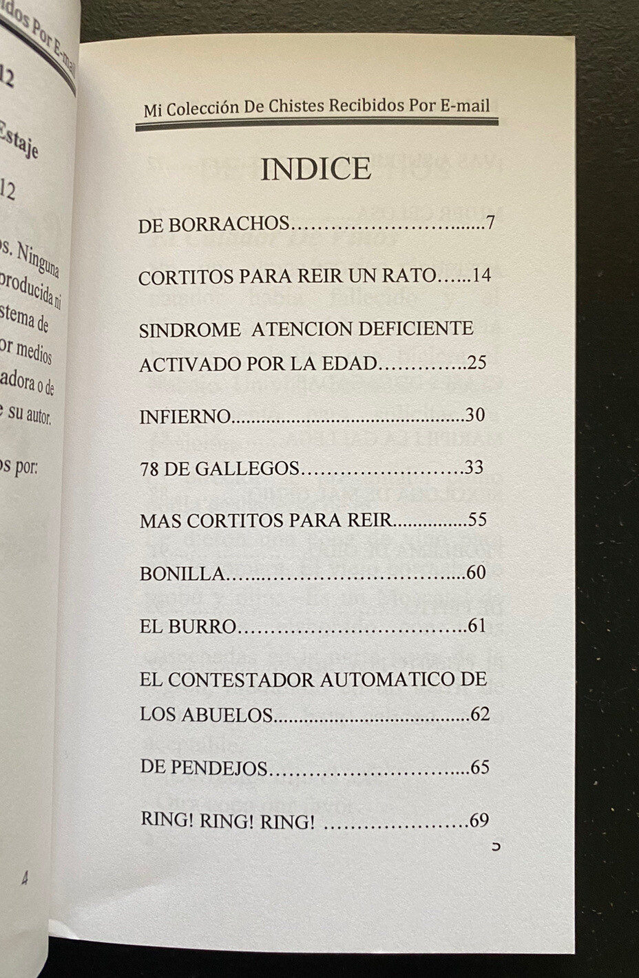 Libro de Chistes “Mi Colección De Chistes Recibidos Por E-Mail” Nicaragua España