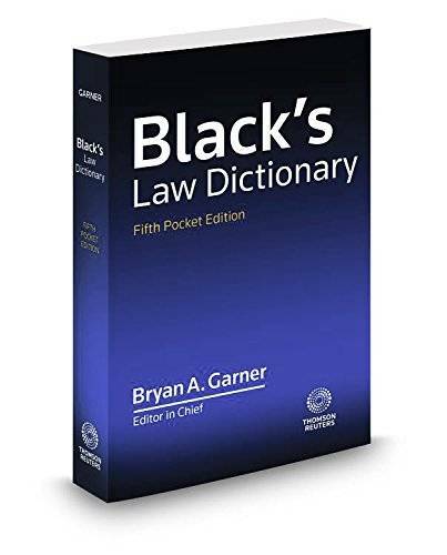 Black’s Law Dictionary, Fifth Pocket Edition – Paperback – GOOD