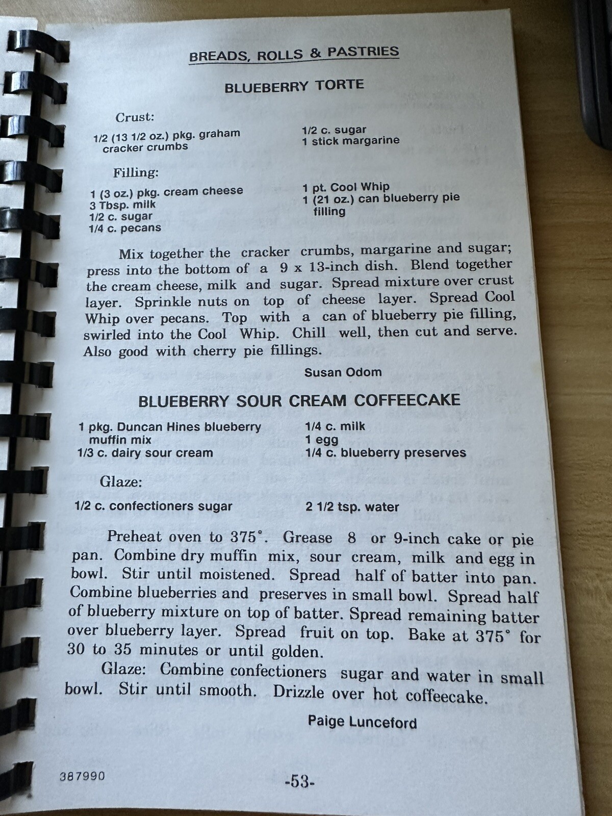 Vintage 1980s Homemade Cookbook 81 pages