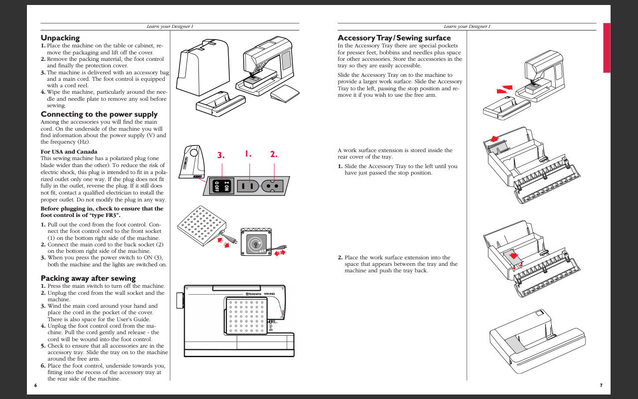 Husqvarna Viking Designer 1 Sewing Embroidery Machine User Guide Manual-on CD