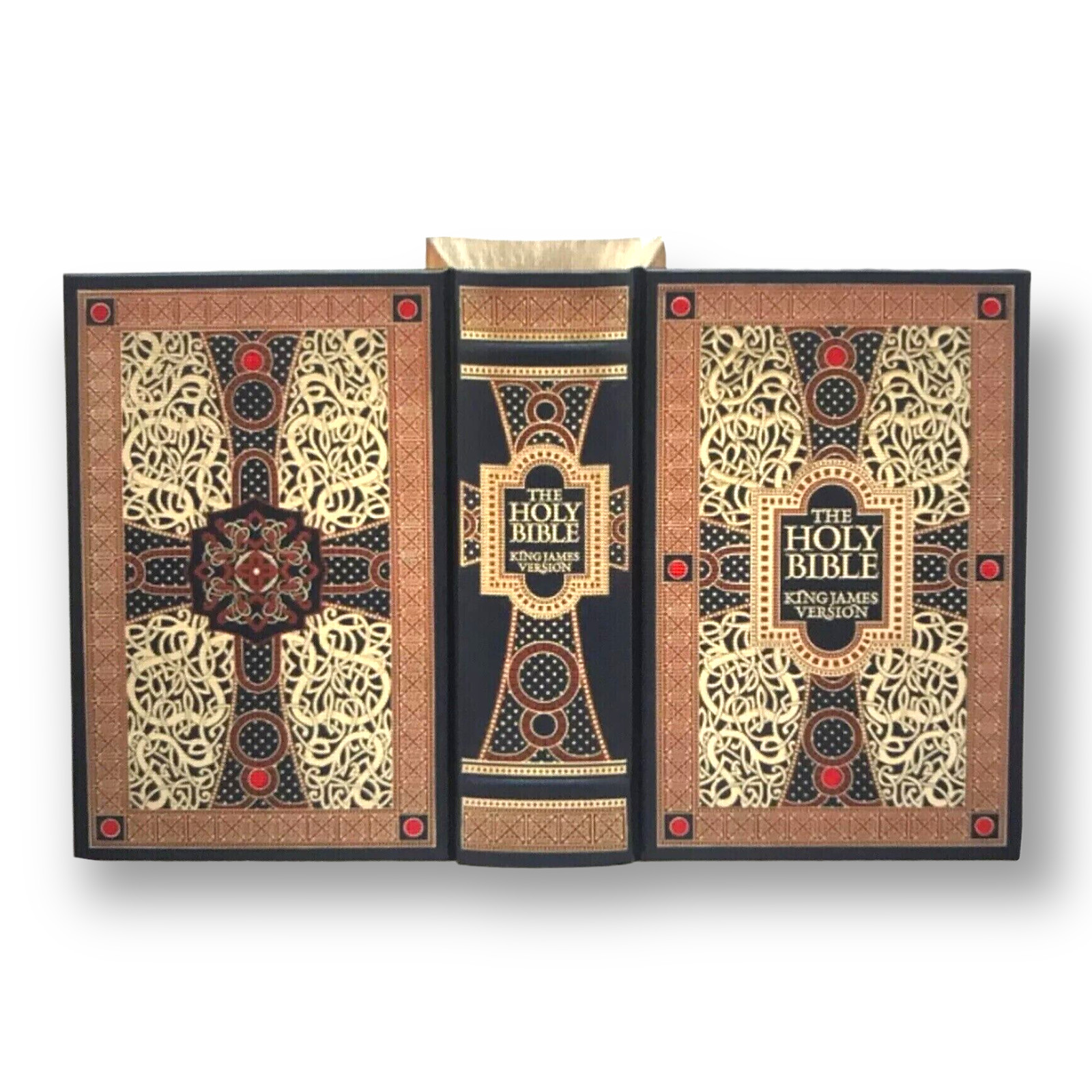 THE HOLY BIBLE King James Version KJV Deluxe Illustrated Bounded Leather – New