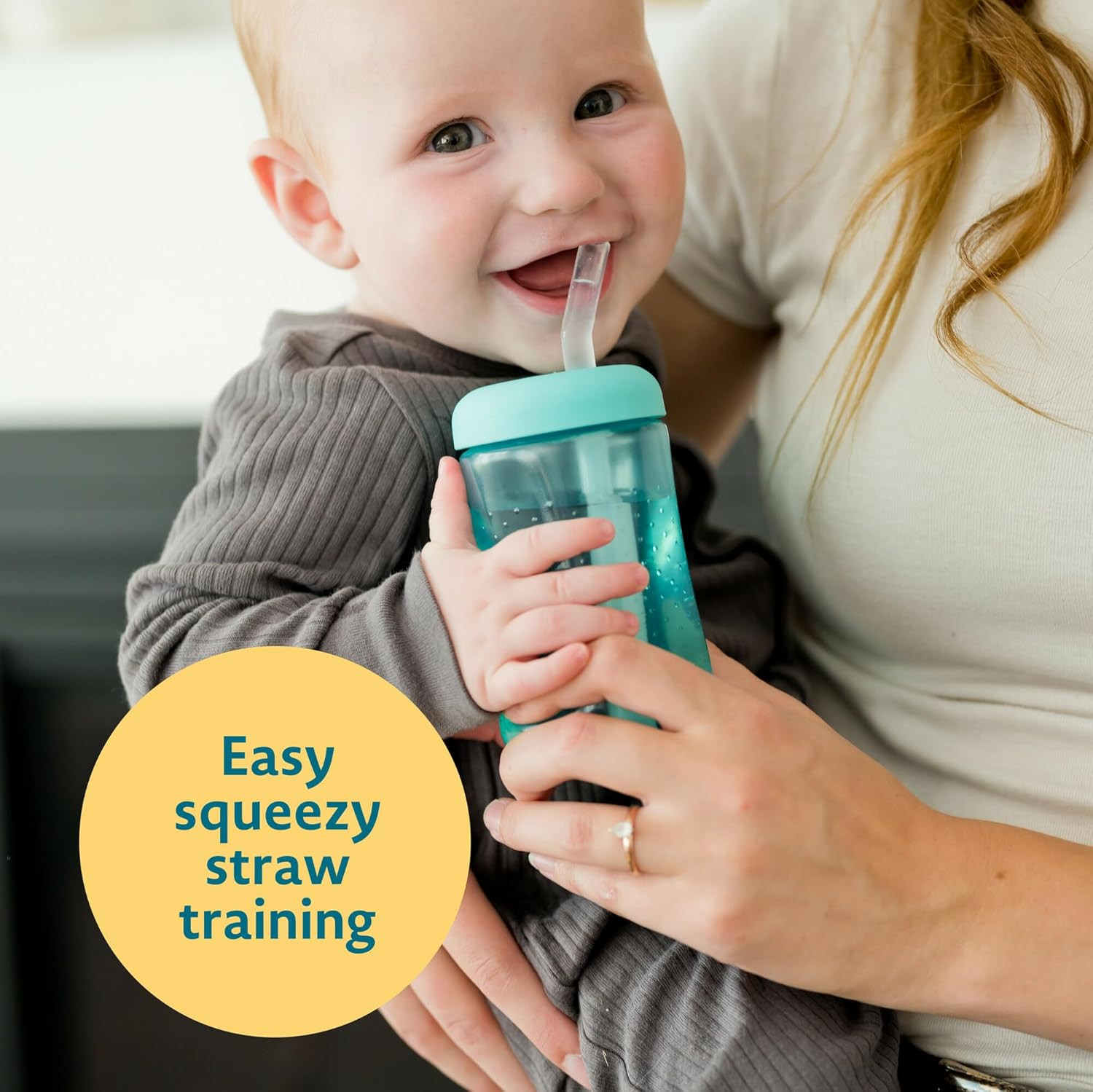 Squeeze & Sip Toddler Straw Cups 7oz 3 Pack Ages 6 Months+ New
