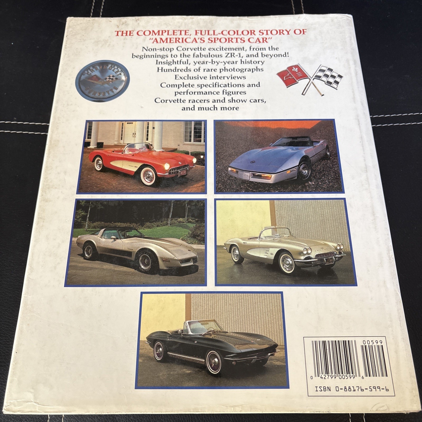CORVETTE CHRONICLE LARGE HARDBACK BOOK* 192 PAGES* by JAMES FLAMMANG 1993 VTG.