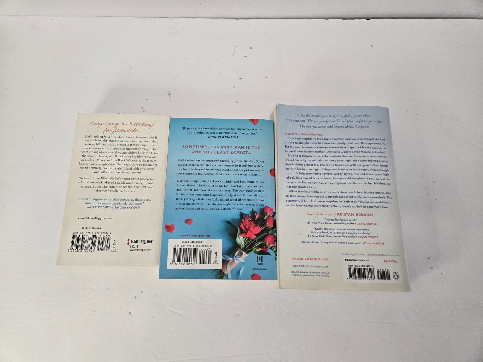 Kristan Higgins 3 Book Lot Paperback Romance Novels