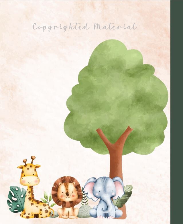 Composition Notebook – Cute Jungle Safari Animals – 110 Pages