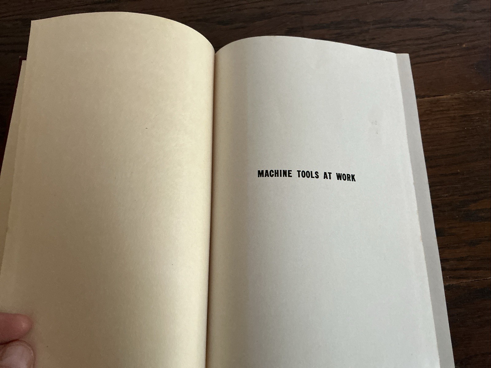 MACHINE TOOLS AT WORK Book Charles Herb 1942 First Edition Industrial Shop; 0604