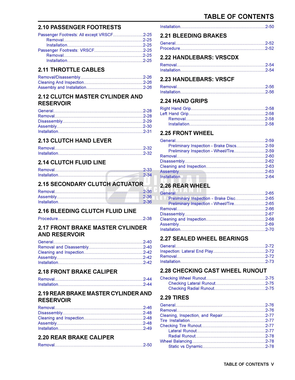 HARLEY-DAVIDSON VRSC V-Rod Models Service Manual 2013 – WIRE BOUND – COVERS