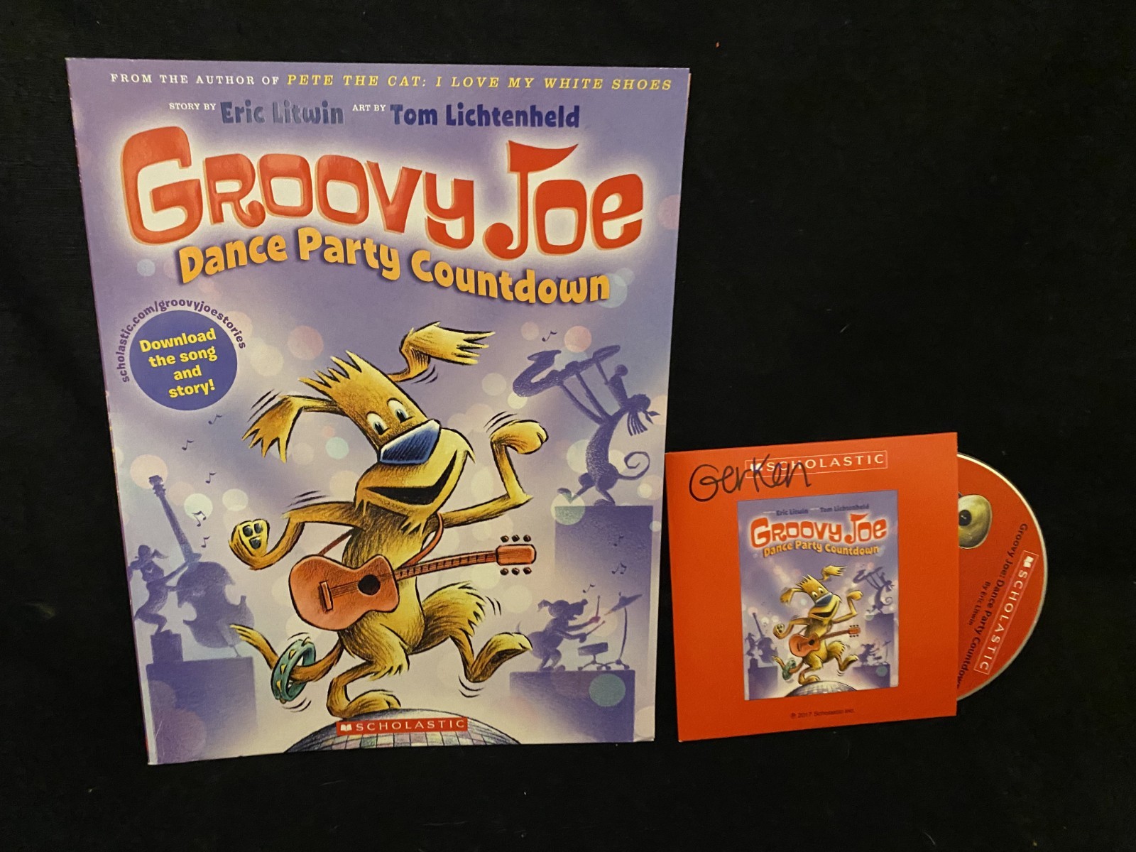 Groovy Joe Dance Party Countdown Book + Audio CD – Scholastic – Eric Litwin