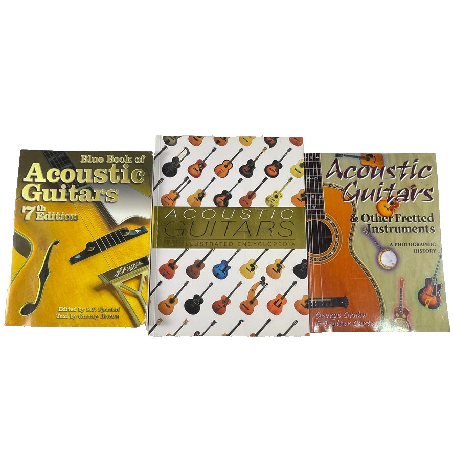 Acoustic Guitar Reference Book Lot of 3 by Fjestad, Gruhn, Carter – Various 2003