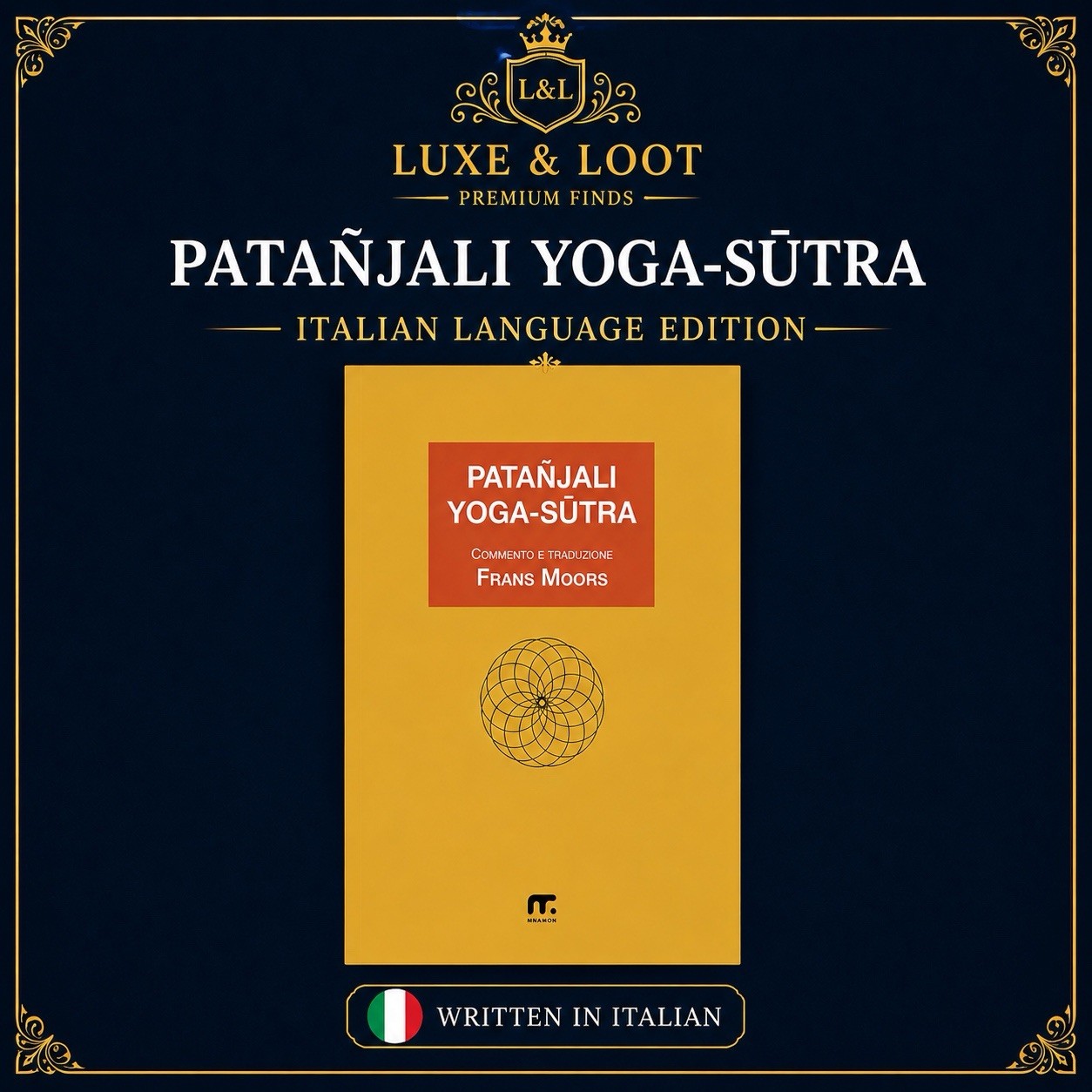 Patanjali Yoga Sutra ITALIAN Edition Frans Moors Philosophy Yoga Book 248pp NEW