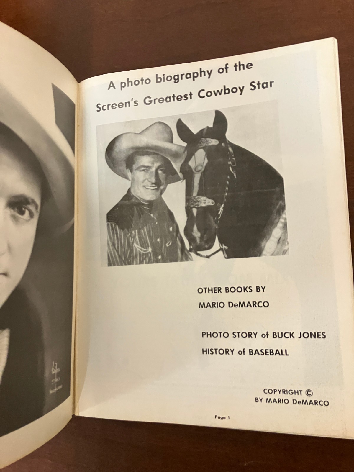 LOT OF 3 BOOKS Marco DeMarco Photostory PBs Johnny Mack Brown Tim McCoy Tom Mix