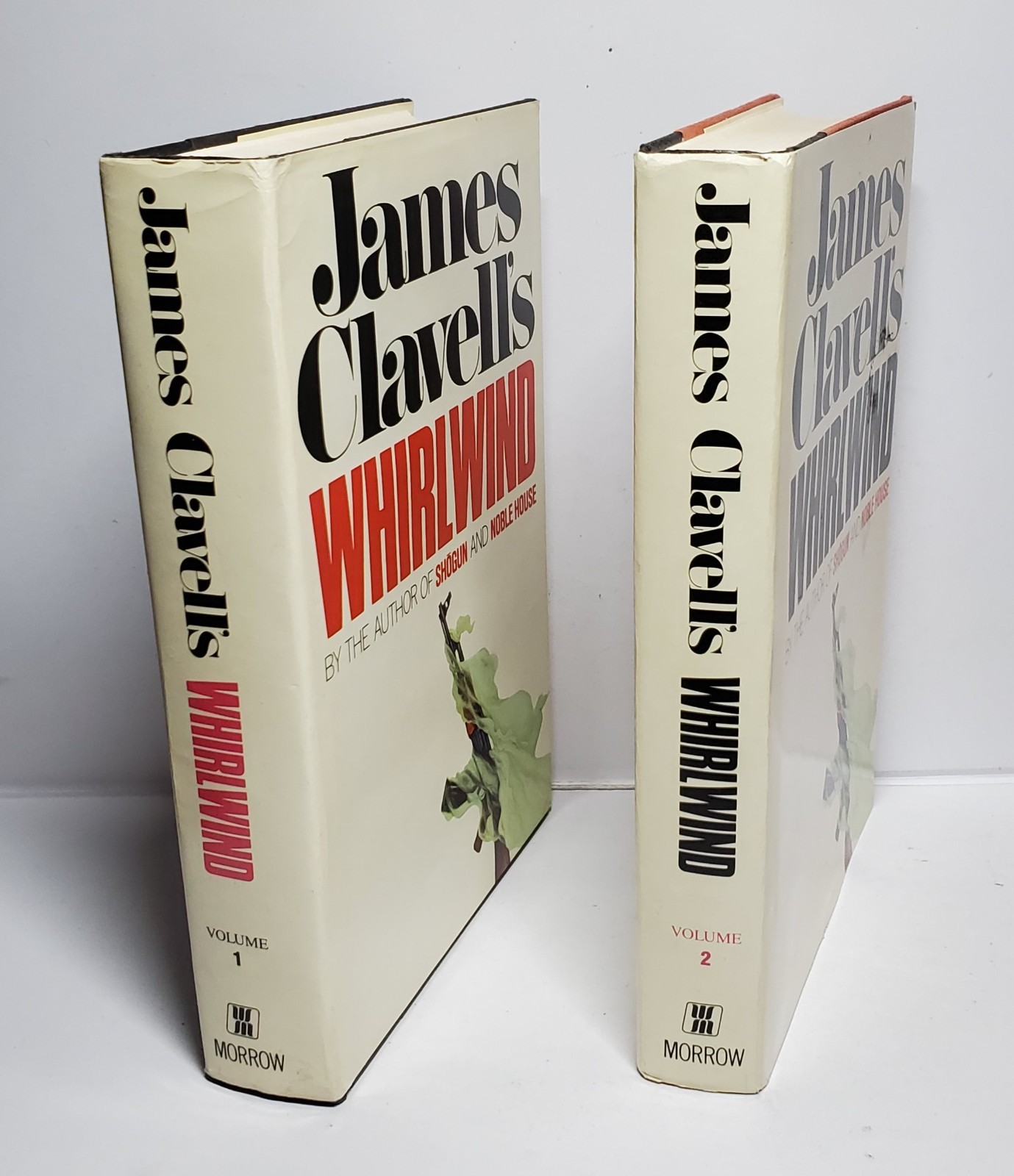 James Clavell Whirlwind– 2 Volume Set (1986 BCE Hardcovers w/Dust Jackets)