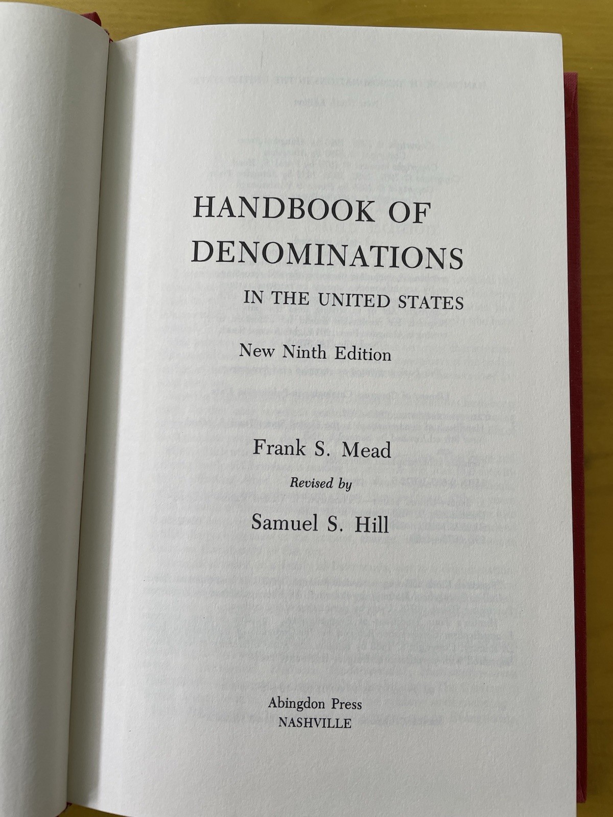 Handbook of Denominations in the United States * New Ninth Edition * Frank Mead