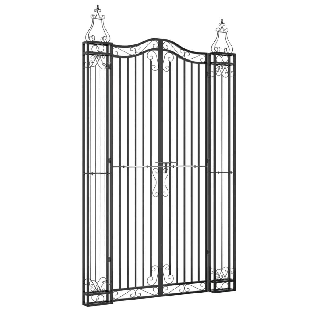 Garden Gate Ornamental Fence Gate with Bolt Hinge Trellis Wrought Iron vidaXL vi