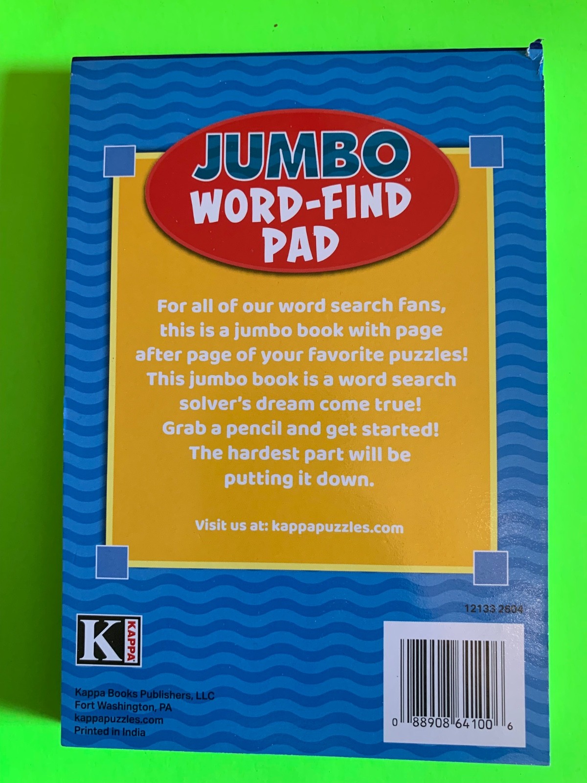 Kappa Jumbo Word-Find Pad Digest Puzzle Book Vol #204