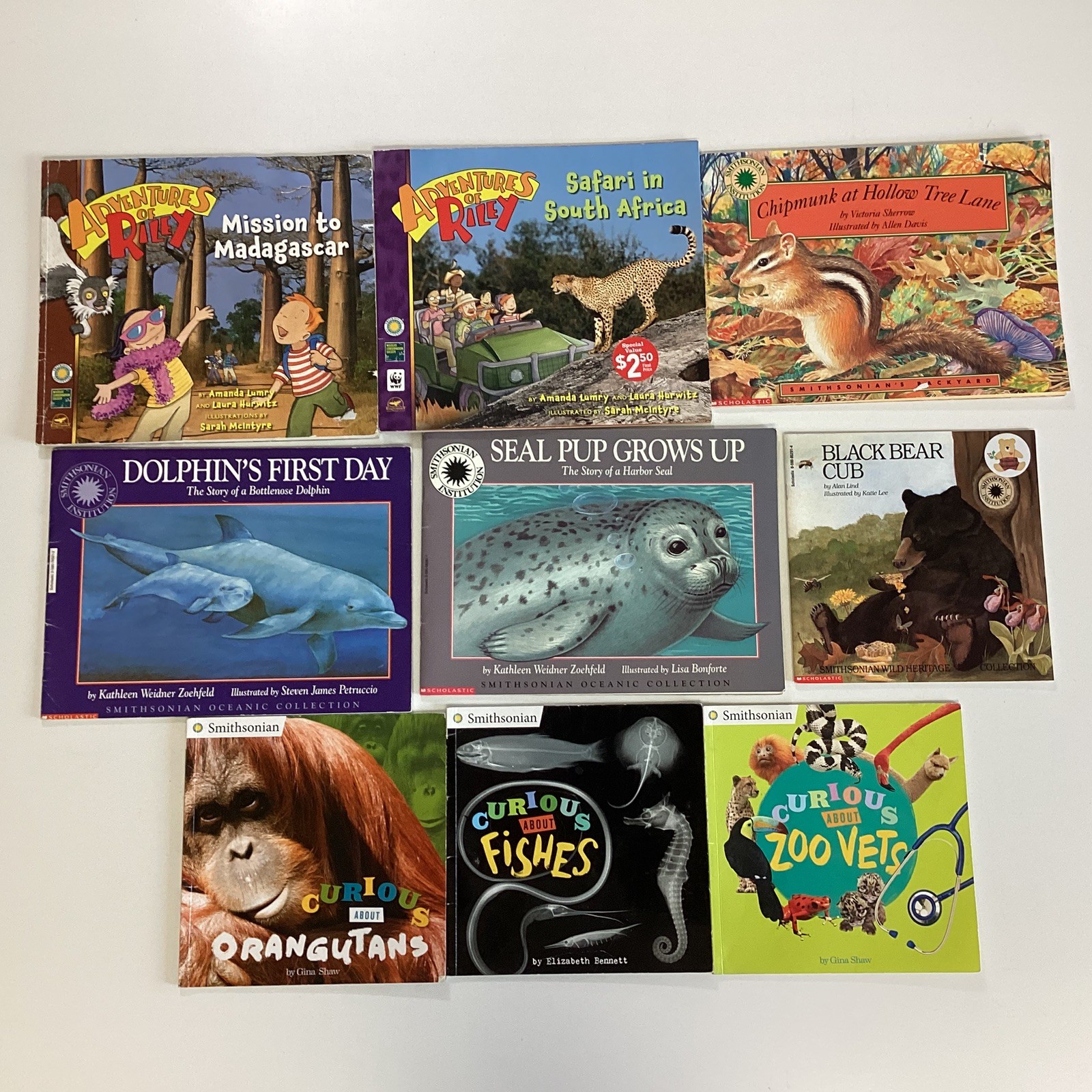 Smithsonian Institution Oceanic Collection Curious Riley 9 Home School Book Lot