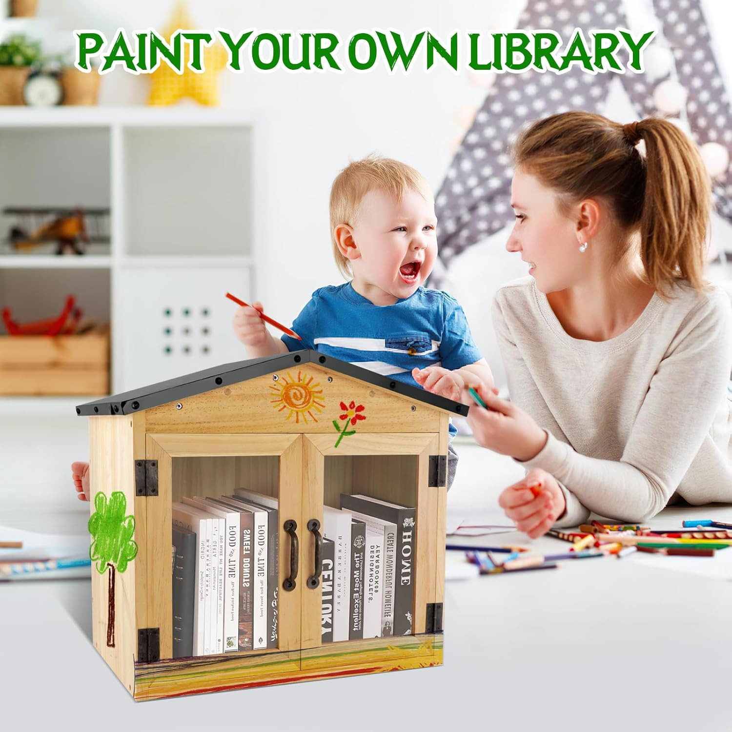 Outdoor Library Box Literature Exchange Box Outdoor Book Storage Little Wood …