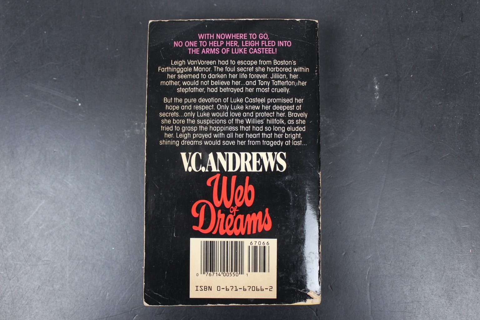Web of Dreams V.C. Andrews 1990 First Printing Paperback Gothic Pocket Books PB