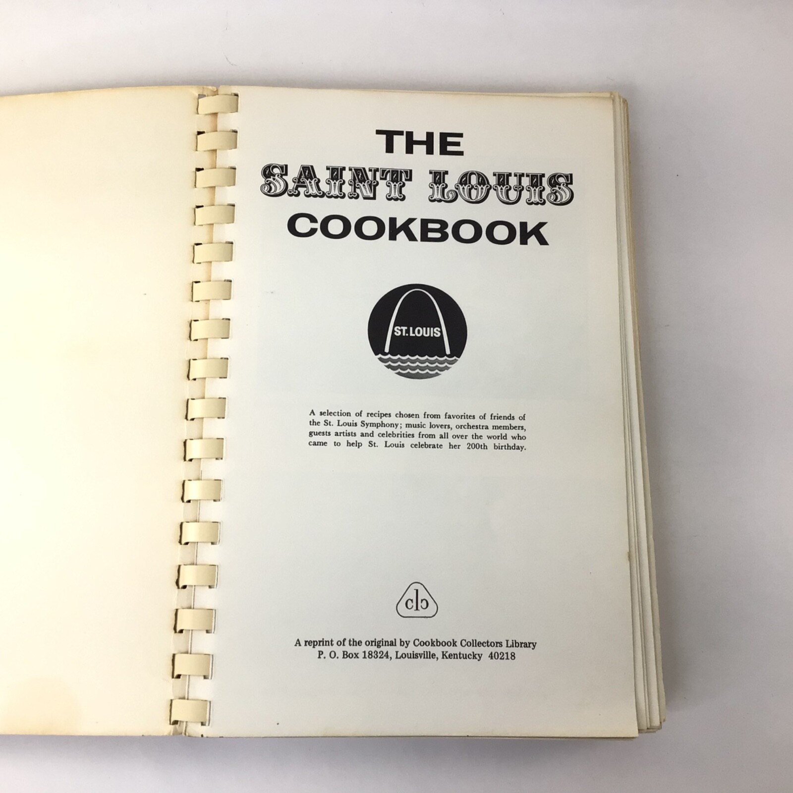 Vtg The Saint Louis Cookbook Bicentennial Issue 1964 Reprint 307 Pages Paperback