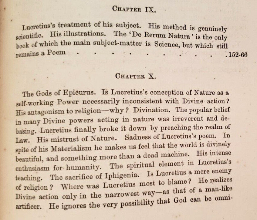 1872 Masson LUCRETIUS’ ATOMIC THEORY & MODERN SCIENCE,Evolution,Atoms,Philosophy
