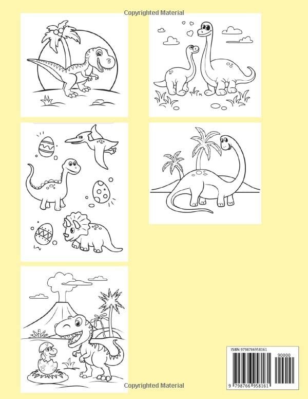 Dinosaur Coloring Book for Kids: Dino Dinosaur Coloring Book For Kids Ages 4-8