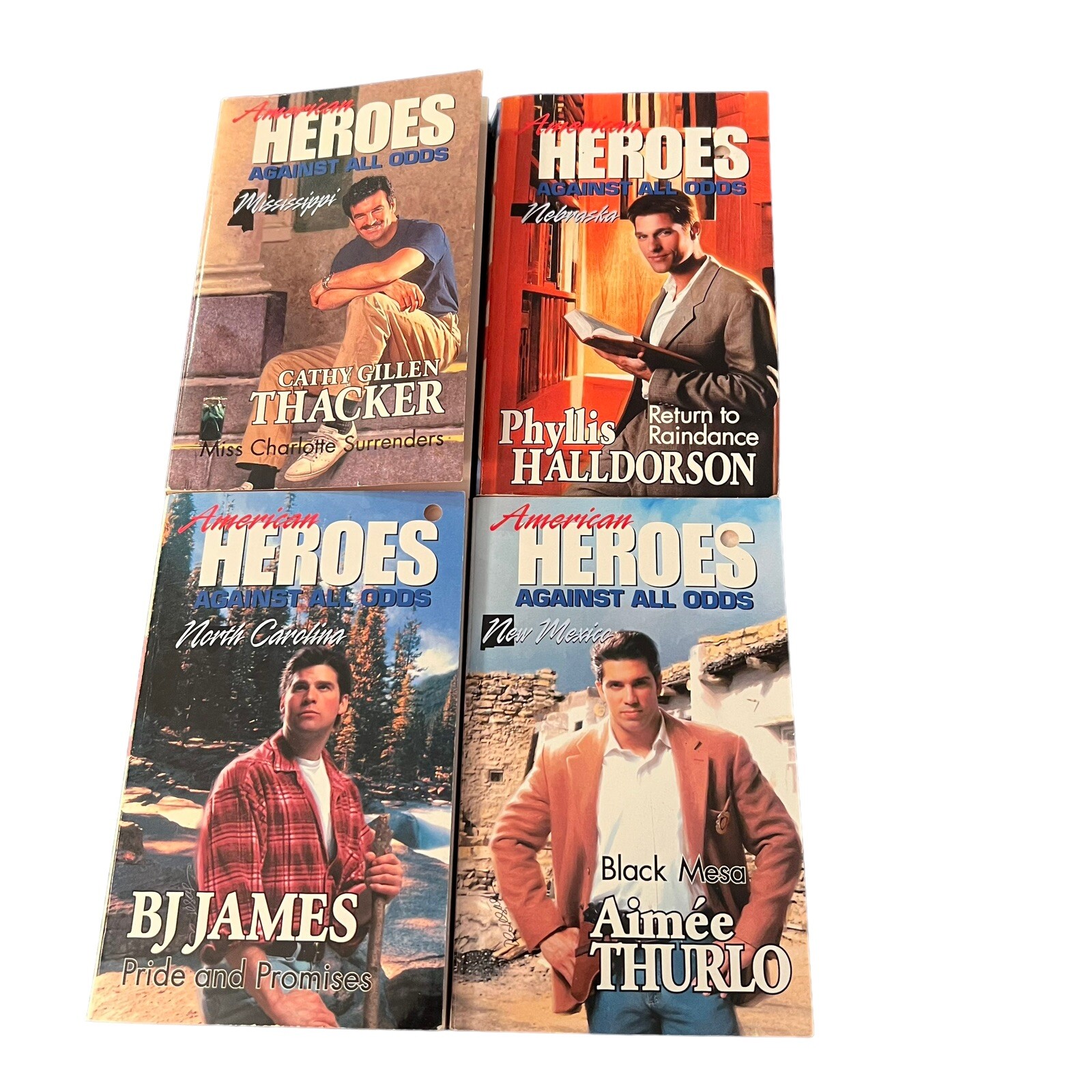 Lot Of 4 Harlequin Romance American Heroes Paperback Books (24,27,31,33)
