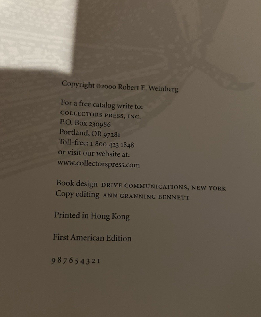 Horror of the 20th Century HC (2000) Robert Weinberg 1st American Edtn